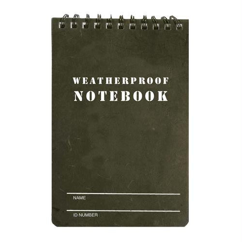 Military Style Weatherproof Notebook (4" x 6")