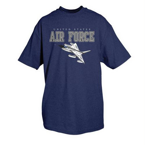 Air Force One-Sided Imprinted T-Shirt - Air Force Fighter / Navy