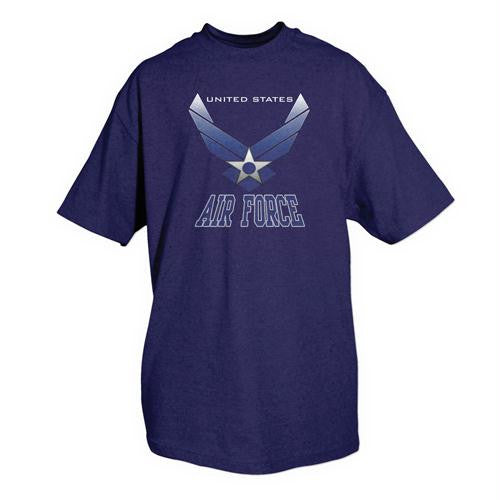 Air Force One-Sided Imprinted T-Shirt - Air Force Wings / Navy