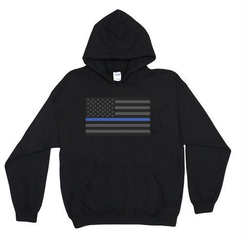 This Blue Line Pullover Hoodie Sweatshirt